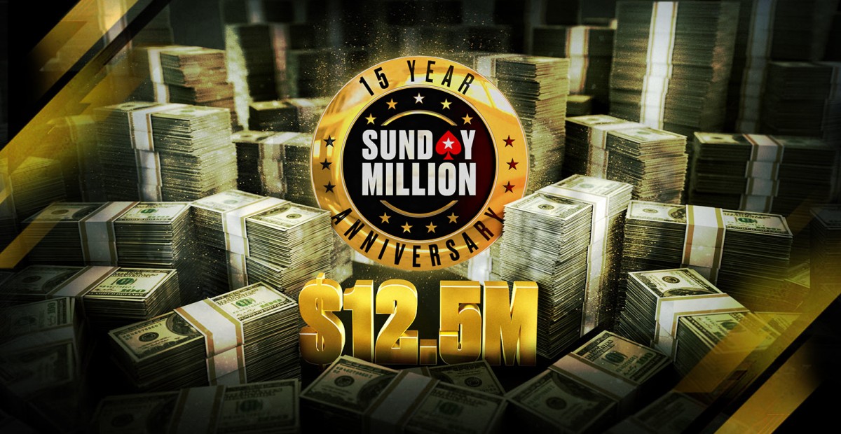 Sunday Million 15th Anniversary Event Announced With a $12.5 Million Guarantee